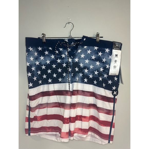 Hurley Phantom Independence Board Shorts Men's 36 American Flag USA Patriotic - Picture 1 of 6